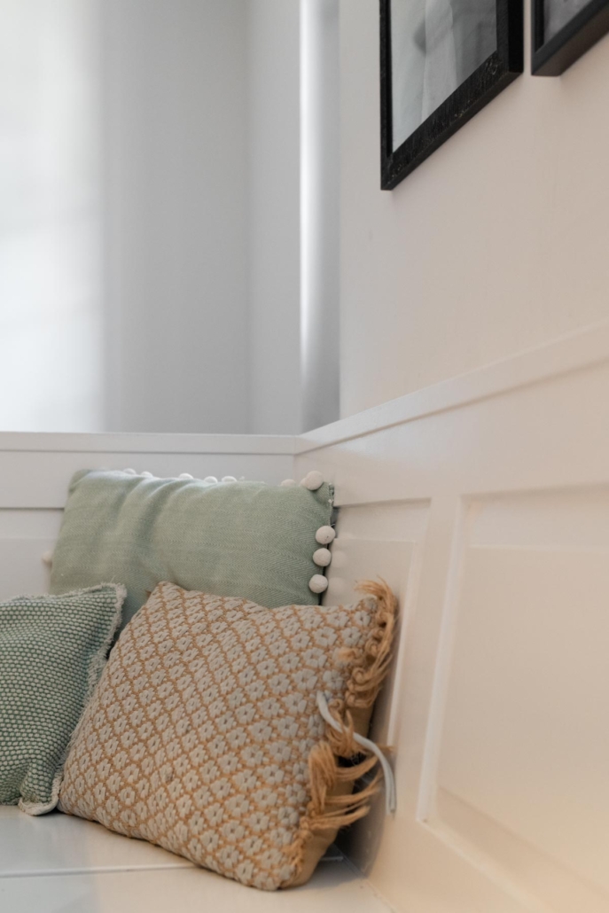 Detailfoto van kussens in interieur op maat